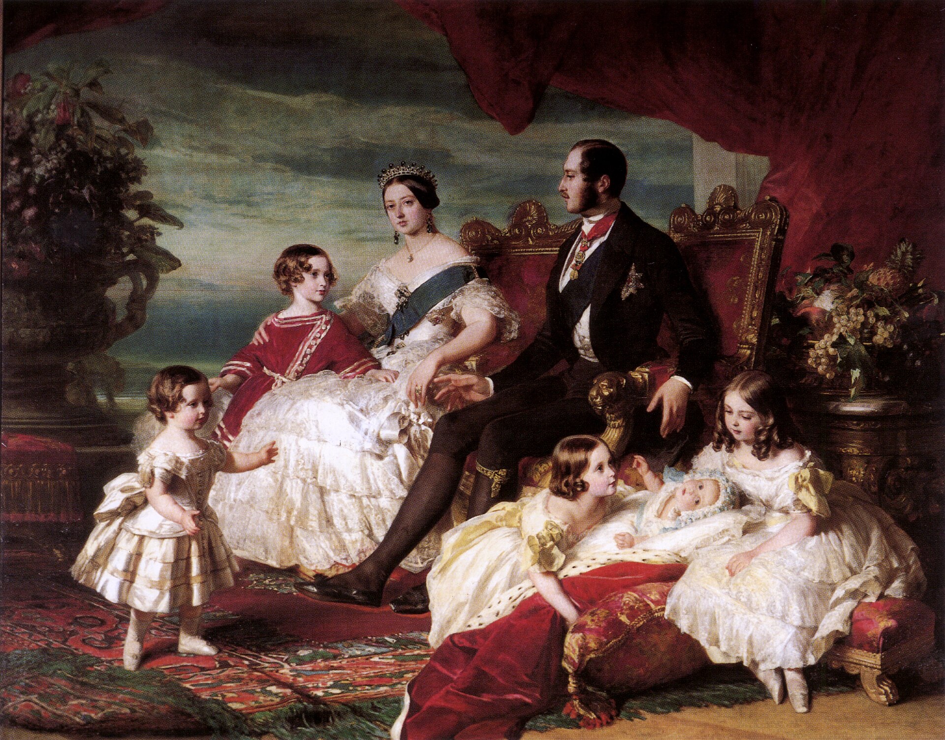Queen Victoria, Prince Albert and their children, by Franz Xaver Winterhalter, 1846.